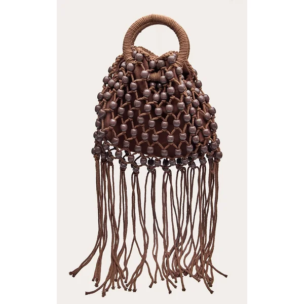 Chocolat Sac Seau Tissé Perlé