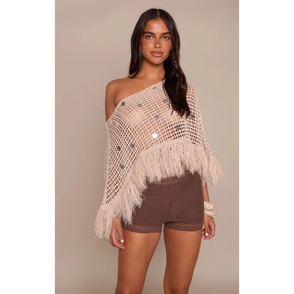 Chocolat Short Hot Pants Au Crochet