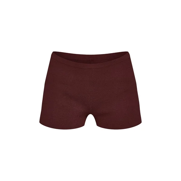 Chocolat Short Mini En Maille Compacte
