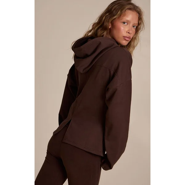 Chocolat Sweat À Casynthétiqueche En Molleton Avec Taille Cintrée