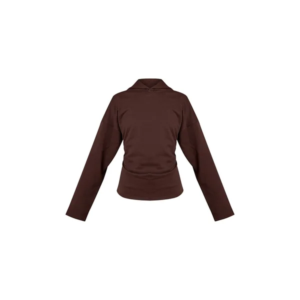 Chocolat Sweat À Casynthétiqueche En Molleton Avec Taille Cintrée