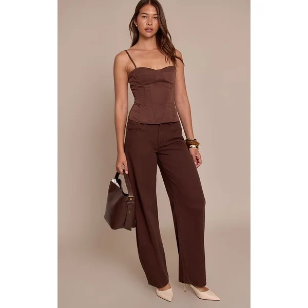 Chocolat Top Corset Structuré