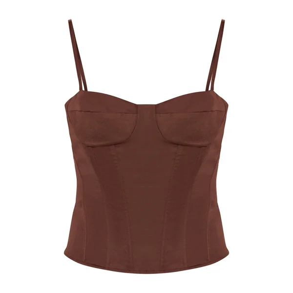 Chocolat Top Corset Structuré