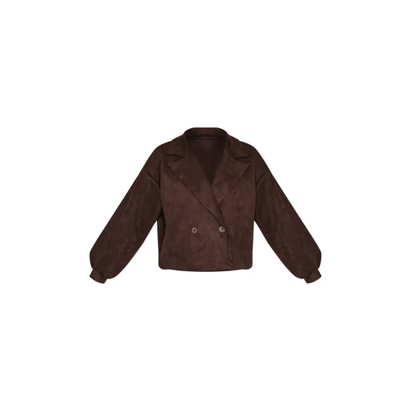 Chocolat Trench-coat En Synthétique À Manches Ballon