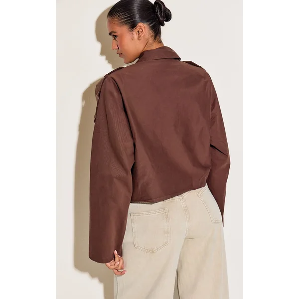 Chocolat Veste Courte Zippée Jaune Beurre Avec Détails Trench