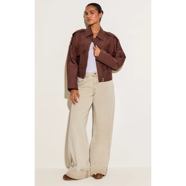 Chocolat Veste Courte Zippée Jaune Beurre Avec Détails Trench
