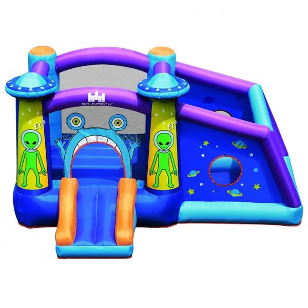 Château Gonflable pour 3 Enfants Motif Extraterrestre Charge Max 120KG Souffleur Non-inclus