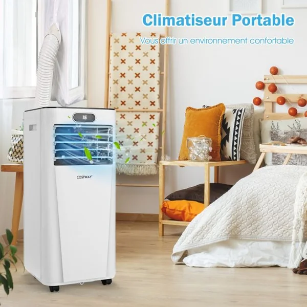 Climatiseur Portable avec Télécommande Climatisation 4 en 1 avec Rafraîchissement Déshumidification Ventilateur et Mode Veille 2,6 kW rafraîchit jusqu'à 30㎡