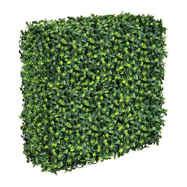 Clôture en Feuillage Artificielle 92 x 38 x 86 cm avec Feuilles en PE Réalistes Mur Végétal en Buis Artificiel avec Tubes en Aluminium