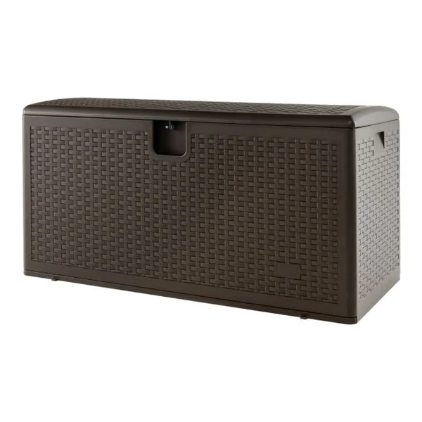 Coffre de Rangement Extérieure en HDPE 378L Boîte de Rangement avec Couvercle Verrouillable pour Ranger des Oreillers Outils Jouet Accessoires 127 x 56 x 64 cm