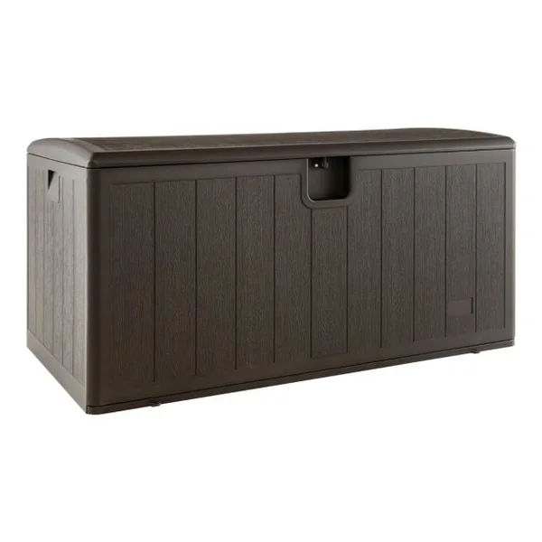 Coffre de Rangement Extérieure en HDPE 454 Grande Boîte de Rangement avec Couvercle Verrouillable 127 x 73 x 64 cm