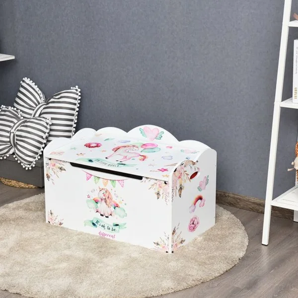 Coffre à Jouets Robuste Coffre et Banc de Rangement pour Chambre d’Enfants en Mdf 70x42x45cm Motif Espace