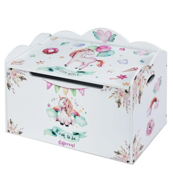 Coffre à Jouets Robuste Coffre et Banc de Rangement pour Chambre d’Enfants en Mdf 70x42x45cm Motif Espace