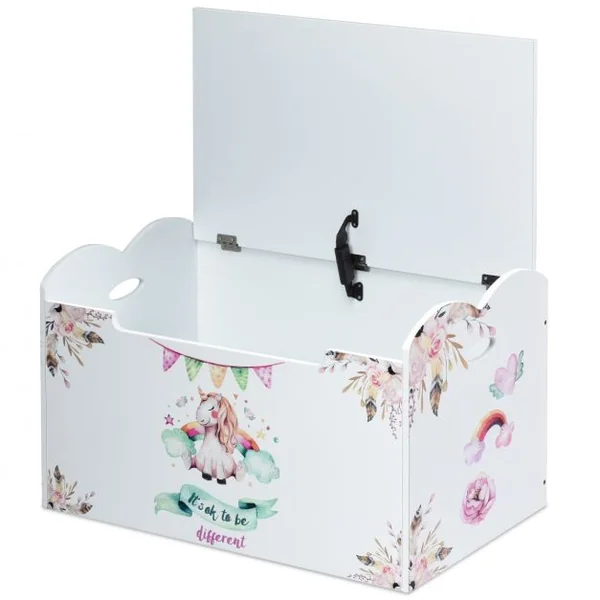 Coffre à Jouets Robuste Coffre et Banc de Rangement pour Chambre d’Enfants en Mdf 70x42x45cm Motif Espace
