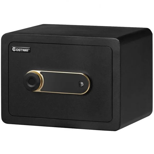 Coffre-Fort à Serrure Electronique LCD écran Tactile à 2 Niveaux avec 2 Clés Lumière LED Intérieure