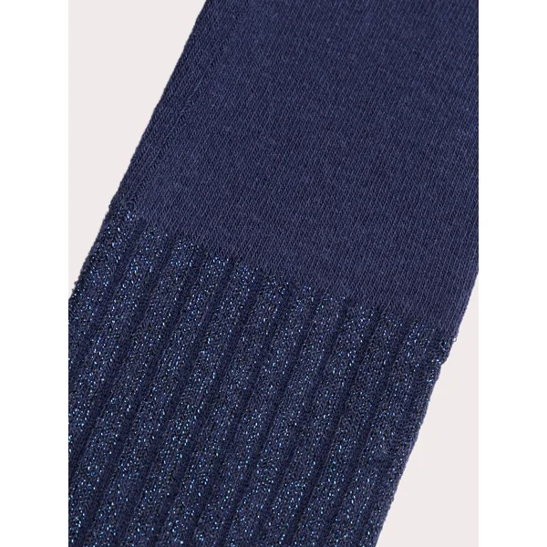 Collant bleu marine côtelé pour fille - Soins Bébé Naturels & Produits Maman Après Naissance