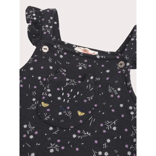 Combinaison longue à motif fleuri pour bébé fille - Soins Bébé Naturels & Produits Maman Après Naissance