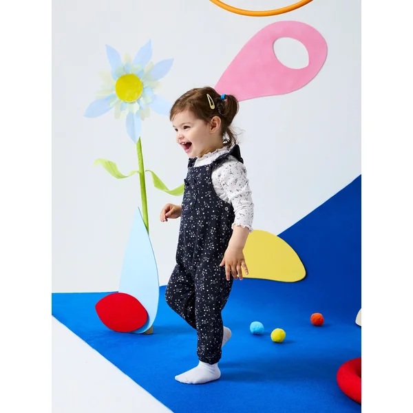 Combinaison longue à motif fleuri pour bébé fille - Soins Bébé Naturels & Produits Maman Après Naissance