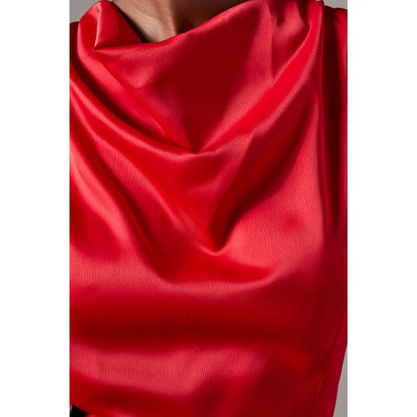 Combinaison Pantalon Large en Satin à Liens Latéraux