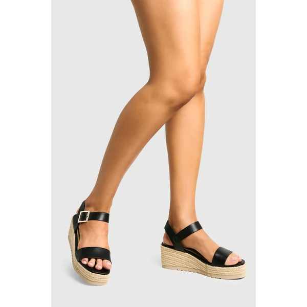 Compensées basses espadrille 2 parties