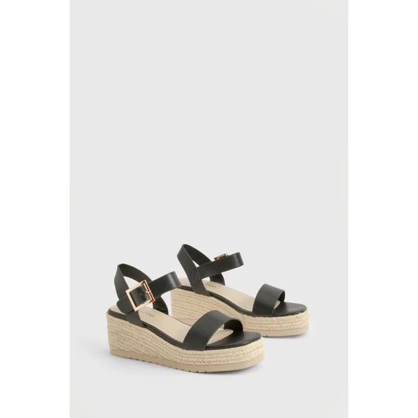 Compensées basses espadrille 2 parties