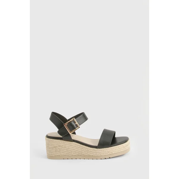 Compensées basses espadrille 2 parties