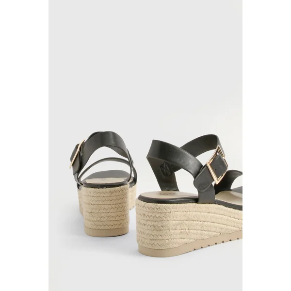 Compensées basses espadrille 2 parties