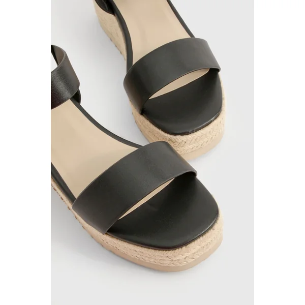 Compensées basses espadrille 2 parties