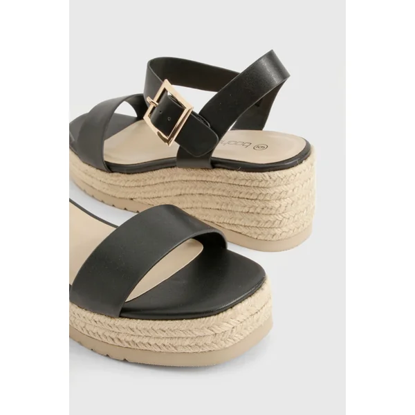 Compensées basses espadrille 2 parties