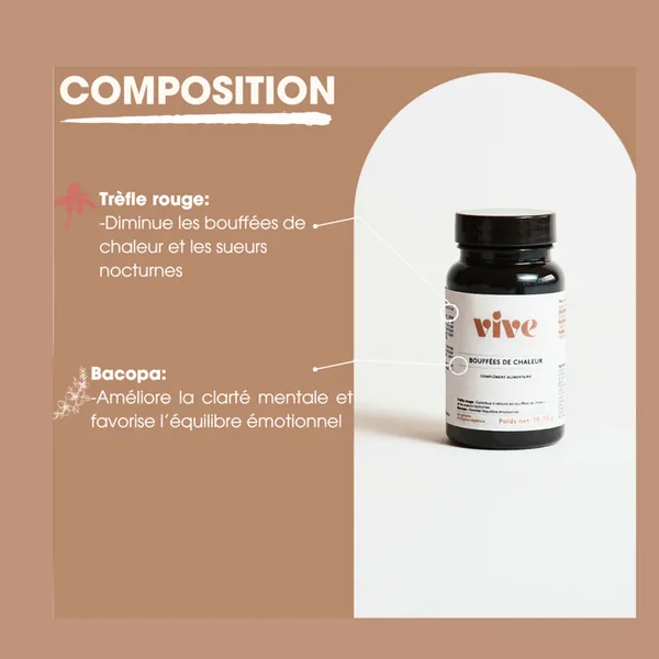 Complément alimentaire Bouffées de chaleur et sueurs nocturnes - Vive