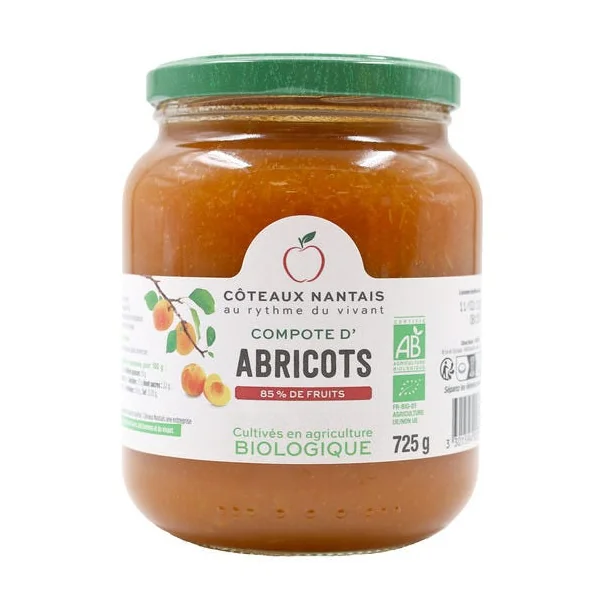 Compote abricot morceaux 725g
