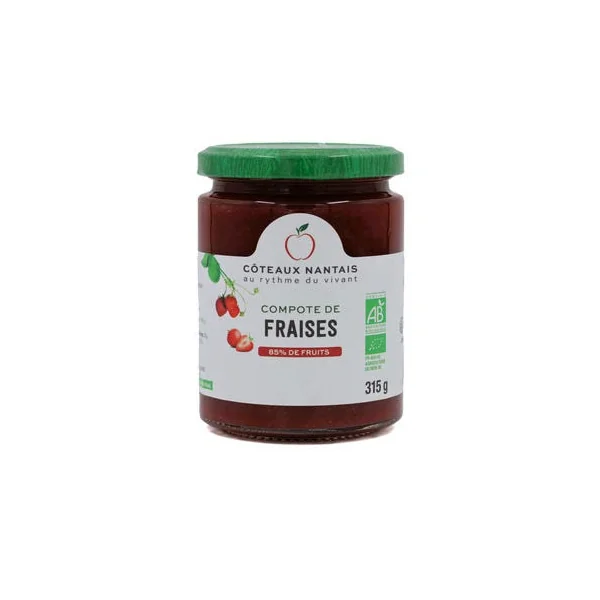 Compote fraise morceaux 315g