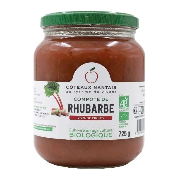 Compote rhubarbe morceaux 725g