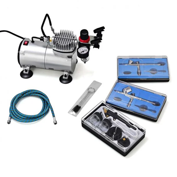 Compresseur d’Air Portable 3-4 bars Arrêt Automatique Fonction Thermiquement Protégé et Faible Bruit, 45.3 x 17.3 x 29 cm