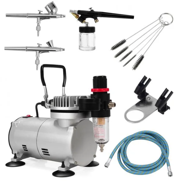Compresseur d’Air Portable 3-4 bars Arrêt Automatique Fonction Thermiquement Protégé et Faible Bruit, 45.3 x 17.3 x 29 cm