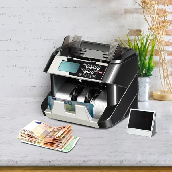 Compteur de Billets de Banque Machine à Compter avec 2 Écrans Démarrage Auto/Manuel 1000 Billets/Min 242x276x245cm