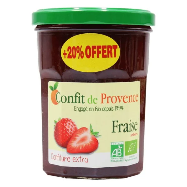Confiture fraise 370g + 20% gratuit