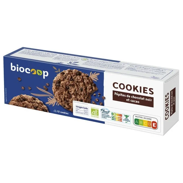 Cookie cacao et pépites de chocolat (12) 200g