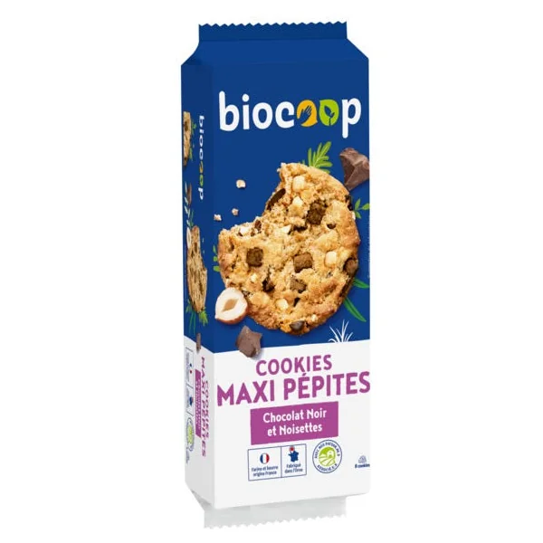 Cookies choco-noisette maxi pépites (8) 185g