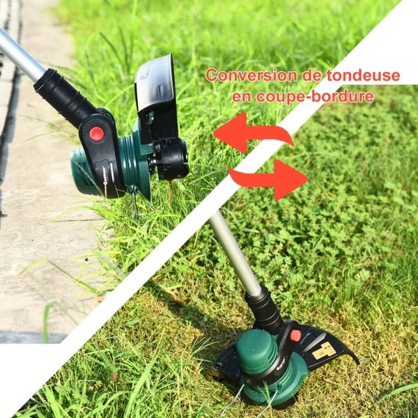 Coupe-Bordures Sans Fil Ø de Coupe 250mm 18V avec Batterie 2000mAh-Poignée