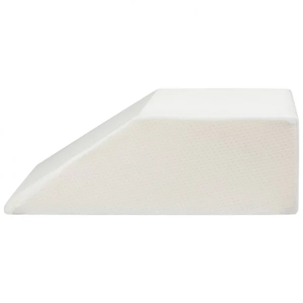 Coussin en Mousse à Mémoire de Forme Polyvalent Pour Circulation Sanguine des Jambes Angle à 40°, 60x54x20cm, Blanc