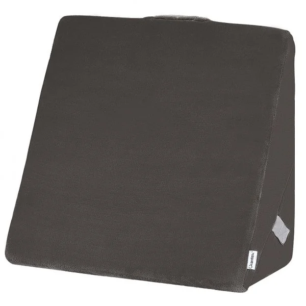 Coussin Triangulaire Inclinable 7 en 1 Oreiller Multifonction en Mousse à Mémoire de Forme+flanelle 58x33x52cm Gris
