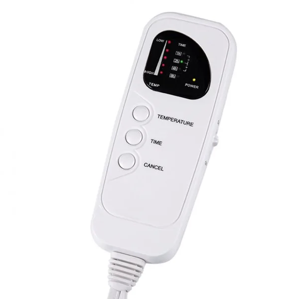 Couverture chauffante électrique 60W 5 niveaux de température lavable 30°C télécommande Surmatelas 180 x 75cm Blanc