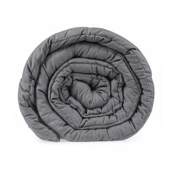 Couverture Pondérée 3 kg Anti-stress pour Adultes et Enfants Coton Perles de Verre Polyester, 104x152,4cm, Gris