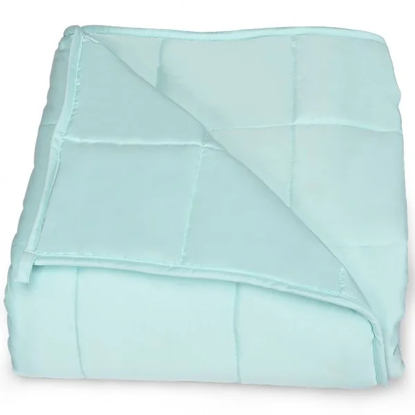 Couverture Pondérée de 7 kg pour Adultes 7 Couches 8 Boucles avec Perles de Verre en Polyester, 122x183cm, Vert