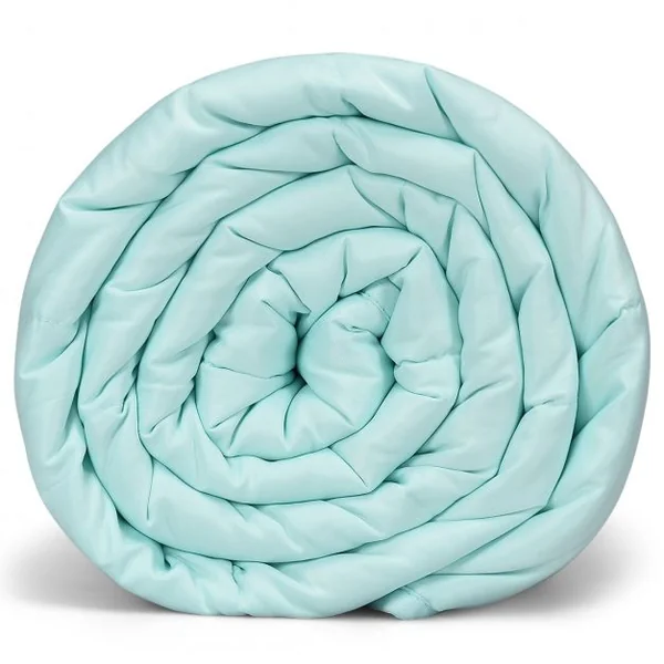 Couverture Pondérée de 7 kg pour Adultes 7 Couches 8 Boucles avec Perles de Verre en Polyester, 122x183cm, Vert
