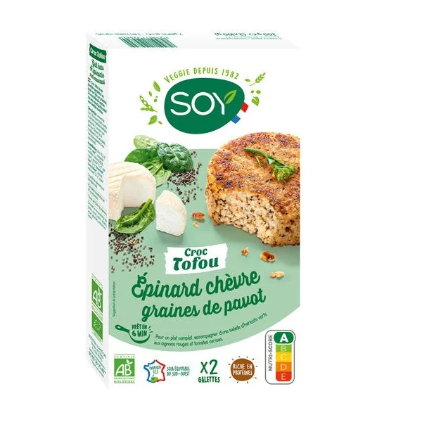 Croc'tofou chèvre épinard pavot 2x100g