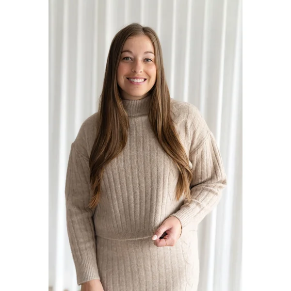 Crop top en lainage RACHEL - beige