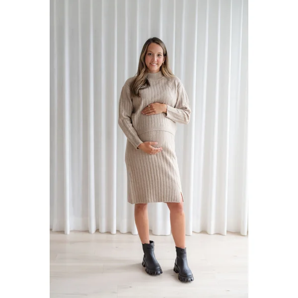 Crop top en lainage RACHEL - beige