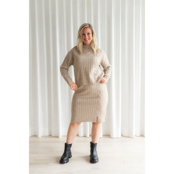 Crop top en lainage RACHEL - beige